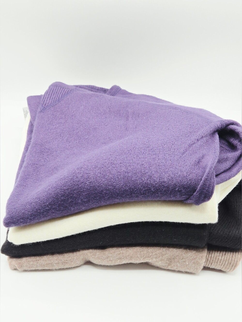 SWEET ROMEO Tunic Sweater Lot Sz Sm 4 Total Black Purple Taupe Winter White